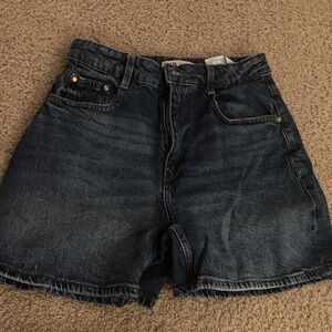 Zara Dark Blue Jean Shorts
